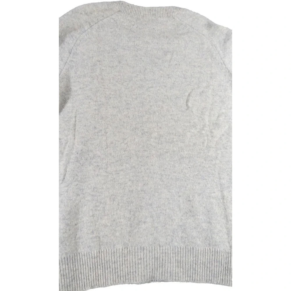 VTG 70s Pendleton Men L Lambswool V Neck Sweater Gray Pullover Made In USA Flaw